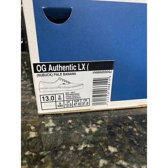 Vans OG Authentic LX Nubuck (Size: 13, Color: Pale Banana) - Picture 2 of 11